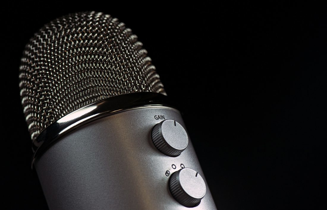 Grey coloured condenser microphone